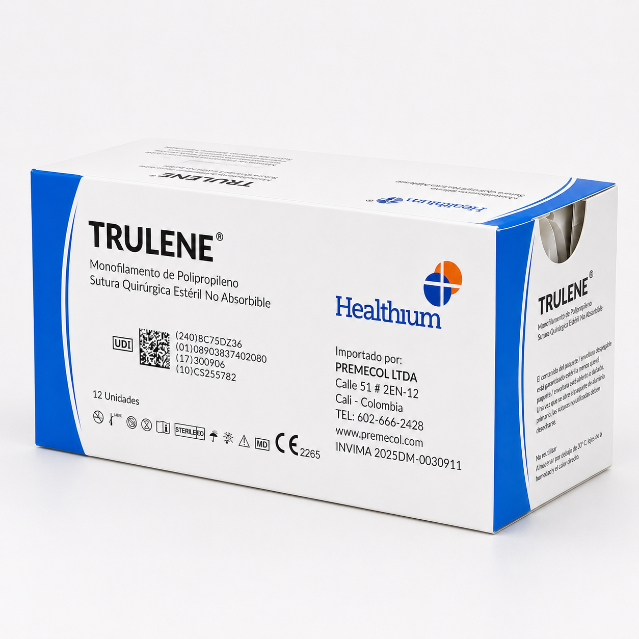 TRULENE BLUE 3-0 90CM 1/2 CIRCLE TAPER POINT 26MM DOUBLE ARM